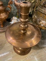 Bộ Tam Sự Nến Bằng Đồng Đỏ Hoa Sòi Cao 50 Cm