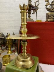 Bộ Tam Sự Nến Bằng Đồng Cát Tút Song Long Chầu Nguyệt Cao 50 Cm