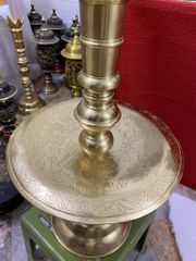 Bộ Tam Sự Nến Bằng Đồng Cát Tút Hoa Sòi Cao 60 Cm