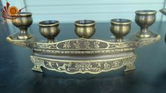 Phụ Kiện Đồng Vàng- Bộ Ngai 5 Chén- 2CN