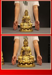 Tượng Đồng Phật Quan Âm Cao 40cm - Đồng vàng (MS4)