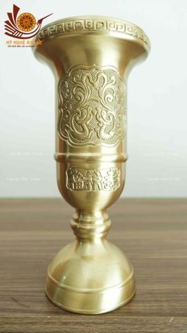 Phụ Kiện Đồng Vàng - Ống Đựng Hương 25 - Vàng mộc