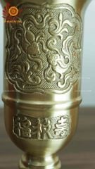 Phụ Kiện Đồng Vàng- Ống Đựng Hương 29 -Vàng mộc