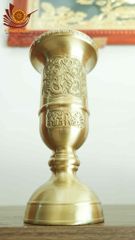 Phụ Kiện Đồng Vàng - Ống Đựng Hương 25 - Vàng mộc