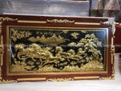 Tranh Đồng Mã Đáo Thành Công 197*107 Cm Dát Vàng Khung