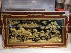 Tranh Đồng Mã Đáo Thành Công 197*107 Cm Dát Vàng Khung
