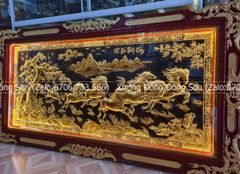 Tranh Đồng Mã Đáo Thành Công 230*120 Cm Dát Vàng Khung