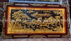 Tranh Đồng Mã Đáo Thành Công 197*107 Cm Dát Vàng Khung
