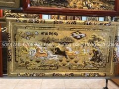 Tranh Đồng Mã Đáo Thành Công 170*90 Cm Khung Đồng Liền Dát Vàng