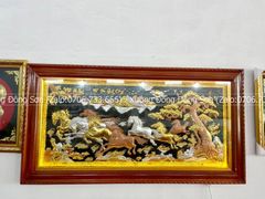 Tranh Đồng Mã Đáo Thành Công 197*107 Cm Khung Sồi Trơn