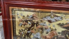Tranh Đồng Mã Đáo Thành Công 230*120 Cm Nền Vàng Cạo Xước