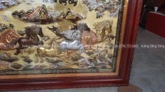Tranh Đồng Mã Đáo Thành Công 230*120 Cm Nền Vàng Cạo Xước