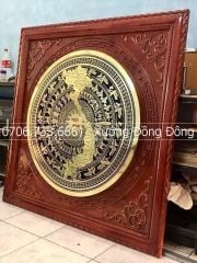 Tranh Trống Đồng Khung Đục Mặt Trống CNC Kích Thước 100*100 Cm Khung Vuông