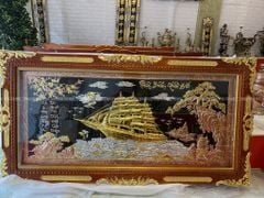 Tranh Đồng Thuận Buồm Xuôi Gió 197*107 Cm Khung Dát Vàng