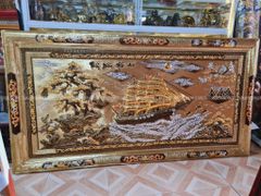 Tranh Đồng Thuận Buồm Xuôi Gió 170*90 Cm Khung Đồng Liền