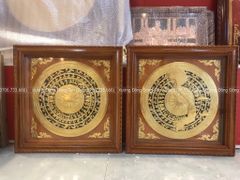 Tranh Trống Đồng Mặt Gò Có Kính Kích Thước 55*55 Cm Khung Vuông