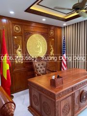 Tranh Trống Đồng Cá Chép Phúc Lộc Thọ Kích Thước 200*130 Cm Khung Chữ Nhật