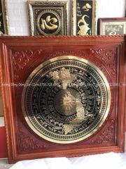 Tranh Trống Đồng Khung Đục Mặt Trống CNC Kích Thước 115*115 Cm Khung Vuông