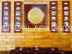 Mặt Trống Đồng Đỏ Đúc DK 80 Cm Dát Vàng