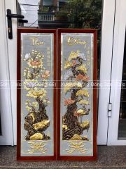 Tranh Tứ Quý Bằng Đồng Kích Thước 120*40 Cm