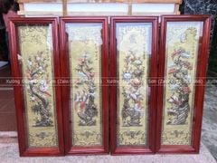 Tranh Tứ Quý Tùng Trúc Cúc Mai Kích Thước 120*40 Cm