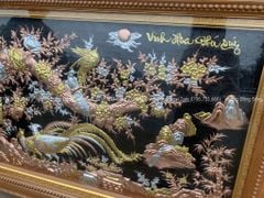 Tranh Đồng Vinh Hoa Phú Quý Kích Thước 170*90 Cm Khảm Tam Khí