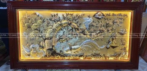 Tranh Đồng Vinh Hoa Phú Quý Kích Thước 230*120 Cm Vẽ Màu
