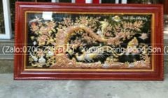Tranh Đồng Vinh Hoa Phú Quý Kích Thước 170*90 Cm Khung Gỗ Sồi Nga