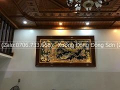 Tranh Đồng Vinh Hoa Phú Quý Kích Thước 170*90 Cm Khung Gỗ Sồi Nga