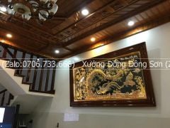 Tranh Đồng Vinh Hoa Phú Quý Kích Thước 170*90 Cm Khung Gỗ Sồi Nga