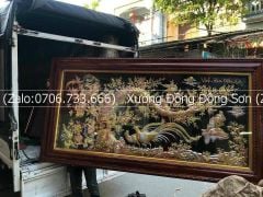 Tranh Đồng Vinh Hoa Phú Quý Kích Thước 230*120 Cm Khung Gỗ Sồi Nga