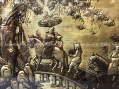 Tranh Đồng Vinh Quy Bái Tổ Kích Thước 197*107 Cm Nền Giả Cổ