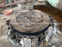 Tranh Trống Đồng Ngũ Phúc Mặt Đúc Dát Vàng Khung Gỗ Hương Đỏ Kích Thước 80*80 Cm Khung Vuông