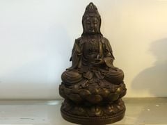 Tượng Đồng Phật Quan Thế Âm Bồ Tát Cao 46 Cm Màu Giả Cổ
