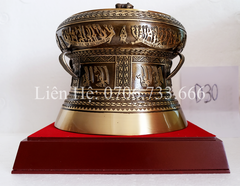 Trống Đồng vàng  Đường Kính 30Cm - Màu Giả Cổ Chất Liệu Đồng Vàng