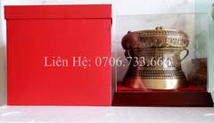 Trống Đồng vàng  Đường Kính 30Cm - Màu Giả Cổ Chất Liệu Đồng Vàng