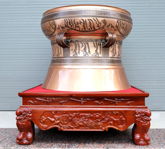 Trống Đồng Đông Sơn Đồng Đỏ Đường Kính 90cm - Hoa Văn Ngọc Lũ Họa Tiết Chìm