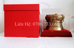 Trống Đồng Đông Sơn Đường Kính 20Cm Cao 16Cm Chất Liệu Đồng Vàng