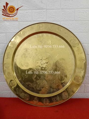 Phụ Kiện Đồng Vàng - Mâm Đồng Đường Kính 52cm