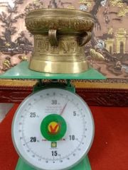 Trống Đồng Đông Sơn Đường Kính 20Cm Cao 16Cm Chất Liệu Đồng Vàng