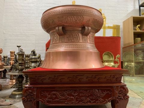 Trống Đồng Đông Sơn Đồng Đỏ- Đường Kính 50cm