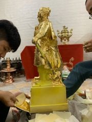 Tượng Đồng Trần Quốc Tuấn Cao 70 Cm Dát Vàng