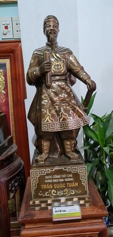 Tượng Danh Nhân- Trần Quốc Tuấn Cao 50 Cm Khảm Tam Khí