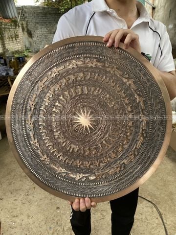 Mặt Trống Đồng Đúc DK 50 Cm Không Bản Đồ