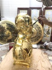 Tượng Danh Nhân- Bác Hồ Cao 60 Cm Dát Vàng