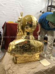 Tượng Danh Nhân- Bác Hồ Cao 60 Cm Dát Vàng