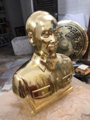 Tượng Danh Nhân- Bác Hồ Cao 60 Cm Dát Vàng