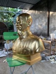 Tượng Danh Nhân- Bác Hồ Cao 60 Cm Dát Vàng