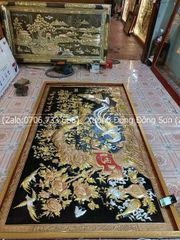 Tranh Đồng Vinh Hoa Phú Quý Kích Thước 230*120 Cm Khảm Tam Khí