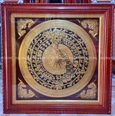 Tranh Trống Đồng Mặt Trống Thúc Tay Kích Thước 80*80 Cm Khung Vuông